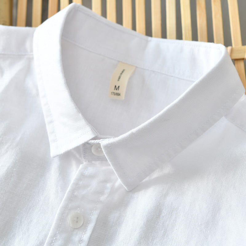 NEVIO - Superleuk linnen shirt met opgerolde mouwen