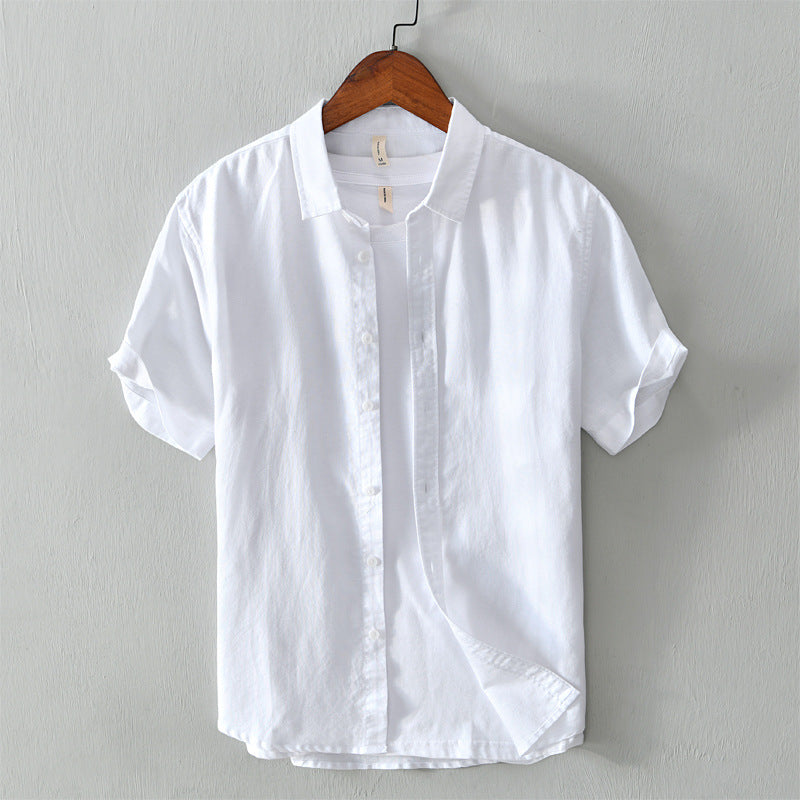 NEVIO - Superleuk linnen shirt met opgerolde mouwen