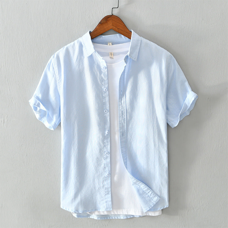 NEVIO - Superleuk linnen shirt met opgerolde mouwen