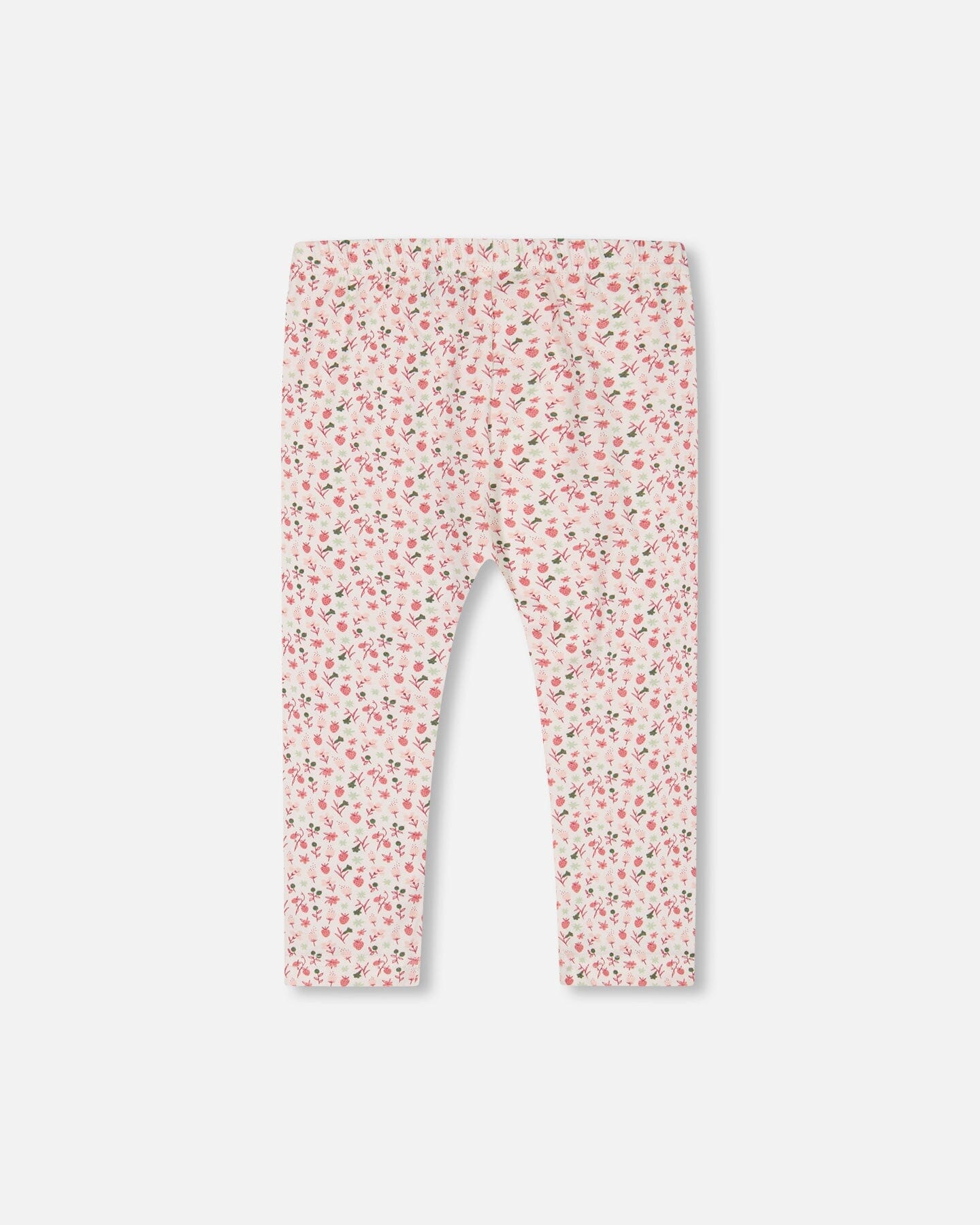 Printed Capri Legging Small Flowers On Cream Background-2