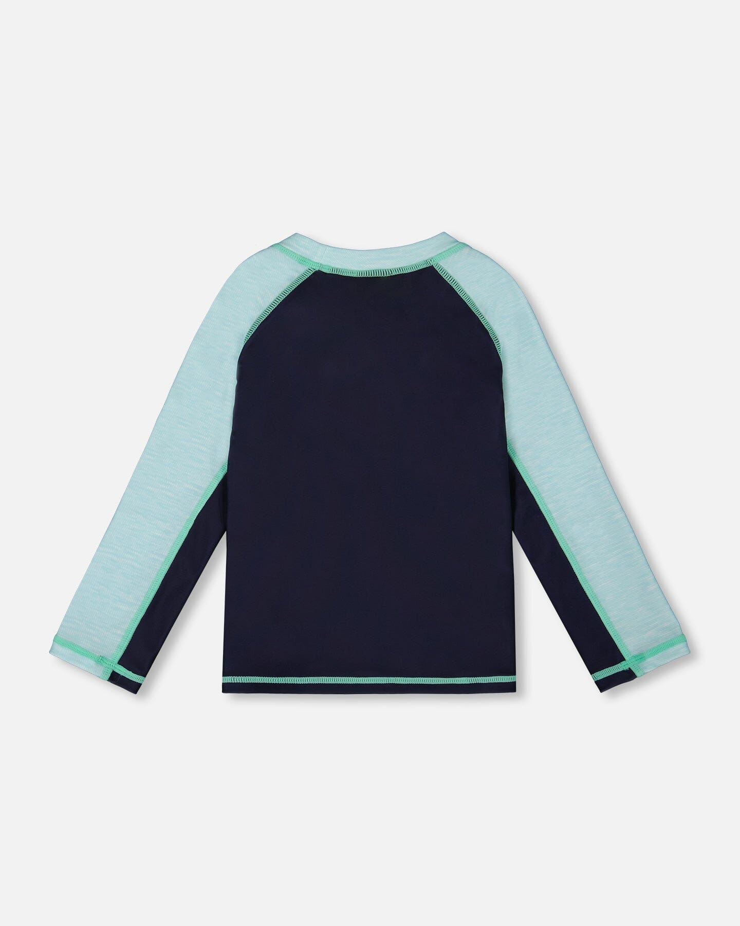 Long Sleeve Rashguard Navy Blue And Turquoise-3