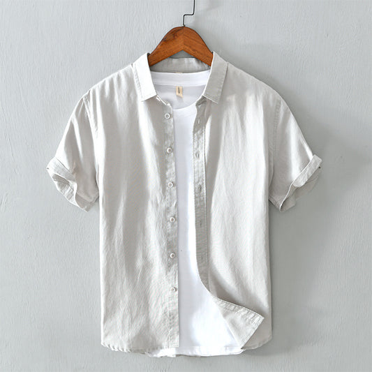 NEVIO - Superleuk linnen shirt met opgerolde mouwen