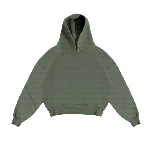 Casual Simple Couple Fashion Hoodie Solid Color Loose Sweater Sweatpants