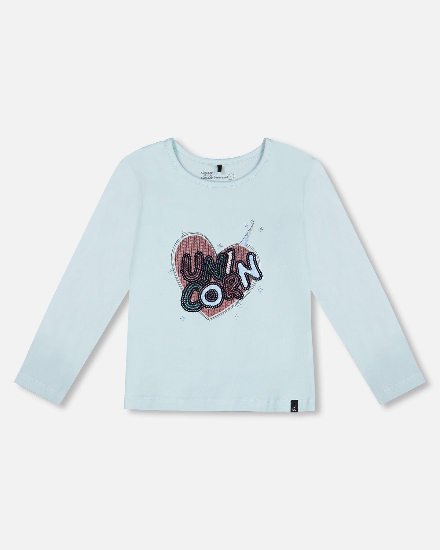 Organic Cotton T-Shirt With Print Light Blue-0