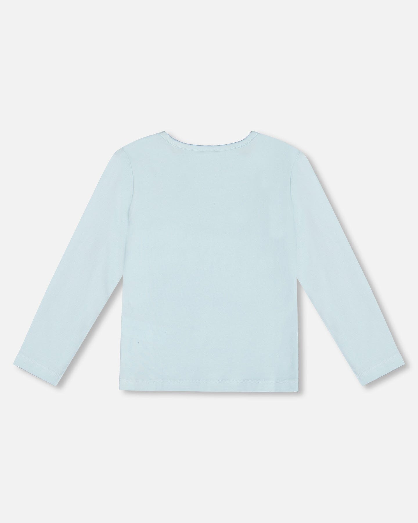 Organic Cotton T-Shirt With Print Light Blue-2